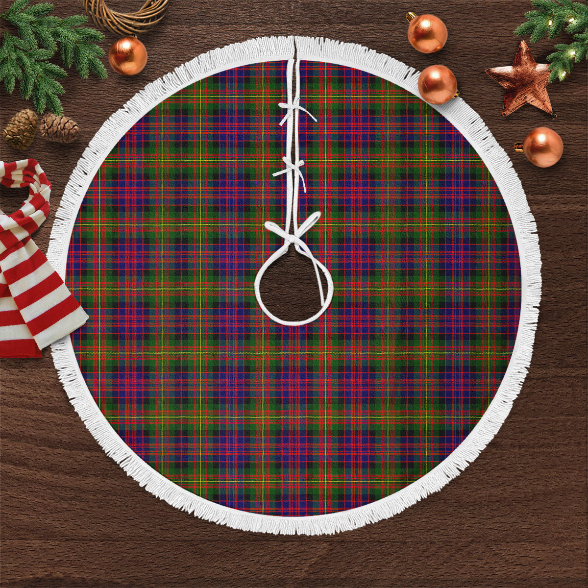Carnegie Modern Tartan Christmas Tree Skirt For Discount