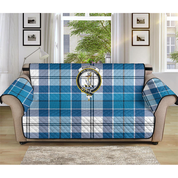 Roberton Tartan Crest Sofa Protector For Sale - Image 3