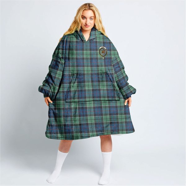 Leslie Hunting Ancient Tartan Hoodie Blanket For Sale