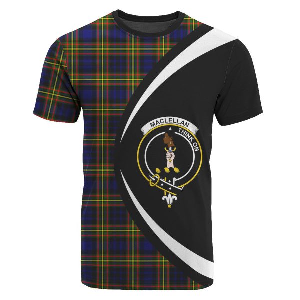 MacLellan Modern Tartan Crest T-shirt - Circle Style For Cheap