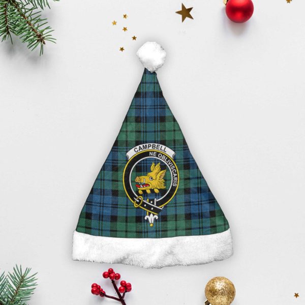 Campbell Ancient 02 Tartan Crest Christmas Hat Online Hot Sale - Image 3