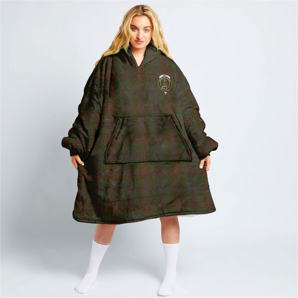 Gray Tartan Hoodie Blanket For Sale