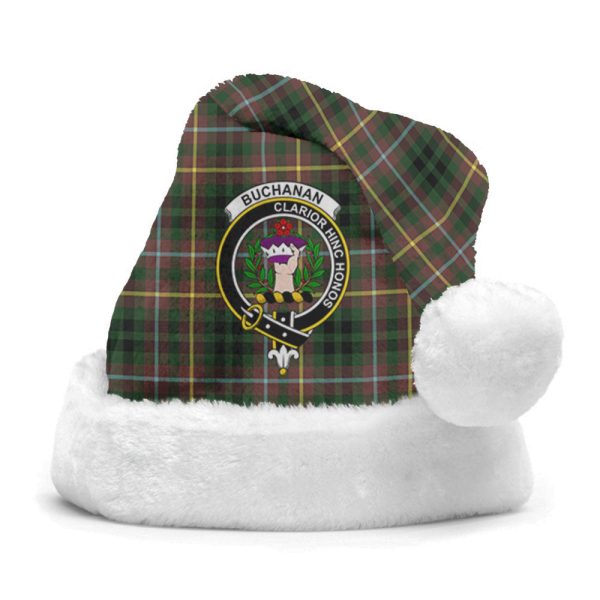 Buchanan Hunting Tartan Crest Christmas Hat on Sale