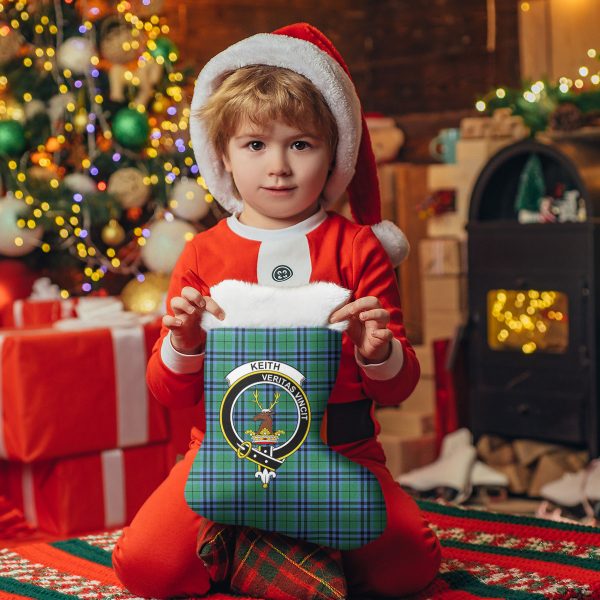 Keith Ancient Tartan Crest Christmas Stocking For Cheap