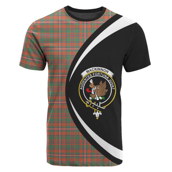 MacKinnon Ancient Tartan Crest T-shirt - Circle Style For Discount