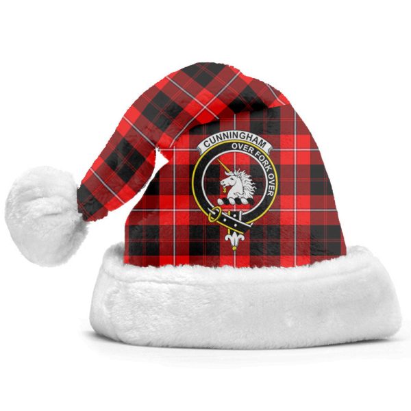 Cunningham Modern Tartan Crest Christmas Hat Online Sale - Image 2