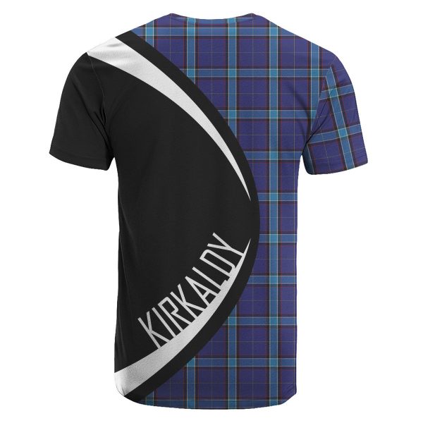 Kirkaldy Tartan Crest T-shirt - Circle Style For Sale - Image 2
