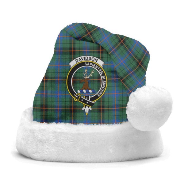 Davidson Ancient Tartan Crest Christmas Hat For Sale