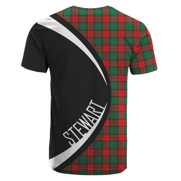 Stewart Atholl Modern Tartan Crest T-shirt - Circle Style Cheap - Image 2