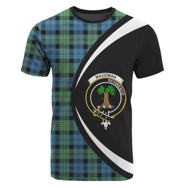 MacEwan Ancient Tartan Crest T-shirt - Circle Style Discount