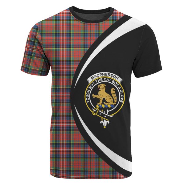 MacPherson Ancient Tartan Crest T-shirt - Circle Style Hot on Sale