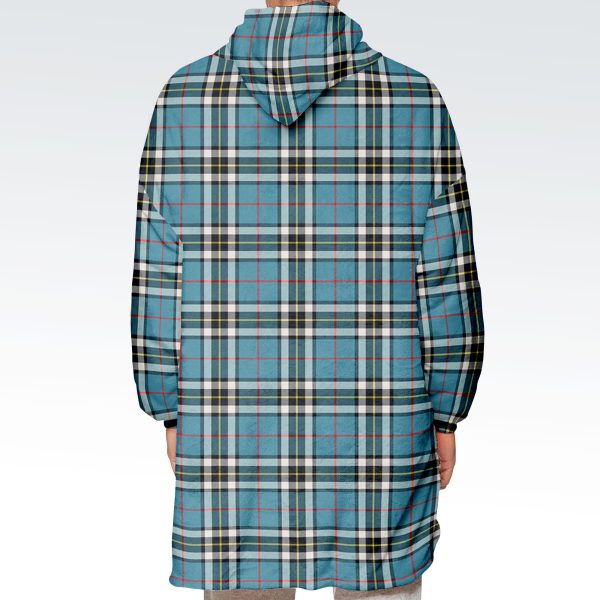 Thomson Blue Tartan Hoodie Blanket on Sale - Image 3