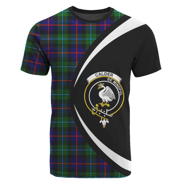 Calder (Calder-Campbell) Tartan Crest T-shirt - Circle Style Online now