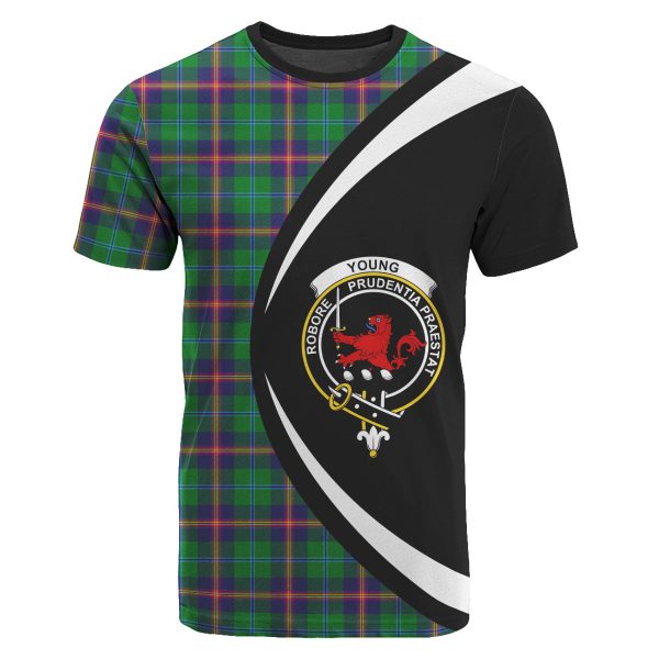 Young Modern Tartan Crest T-shirt - Circle Style Online Hot Sale