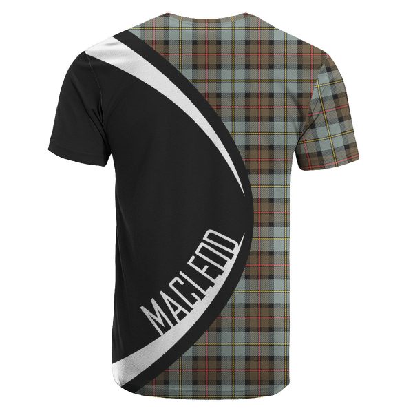 MacLeod of Harris Weathered Tartan Crest T-shirt - Circle Style Online - Image 2